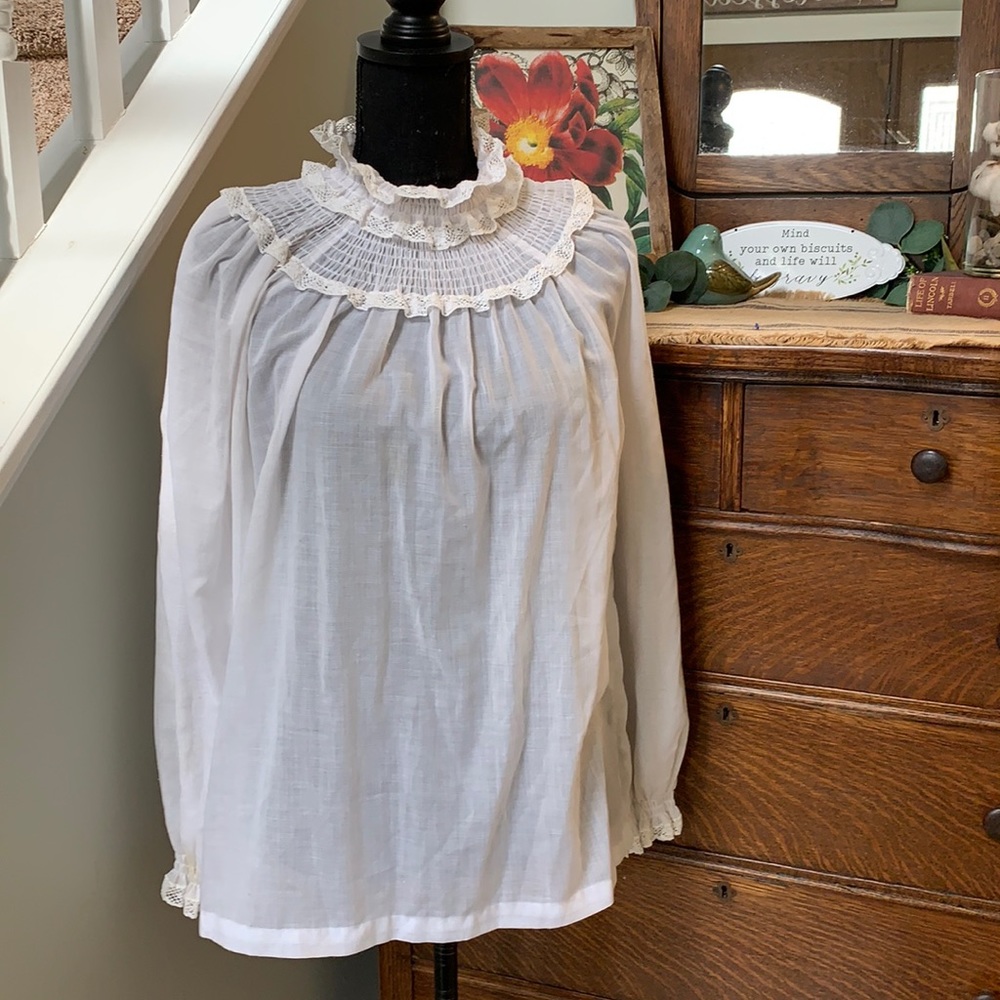 VTG Oscar De la Renta peasant blouse